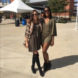 Impeccable Pig Olive Green Surplice Romper